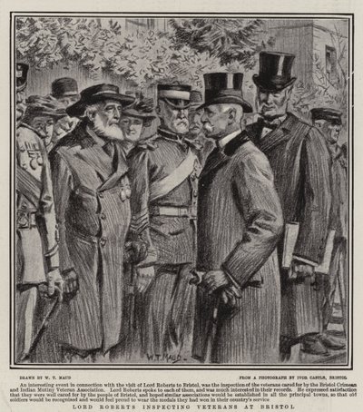 Lord Roberts inspectant des vétérans à Bristol - William T. Maud